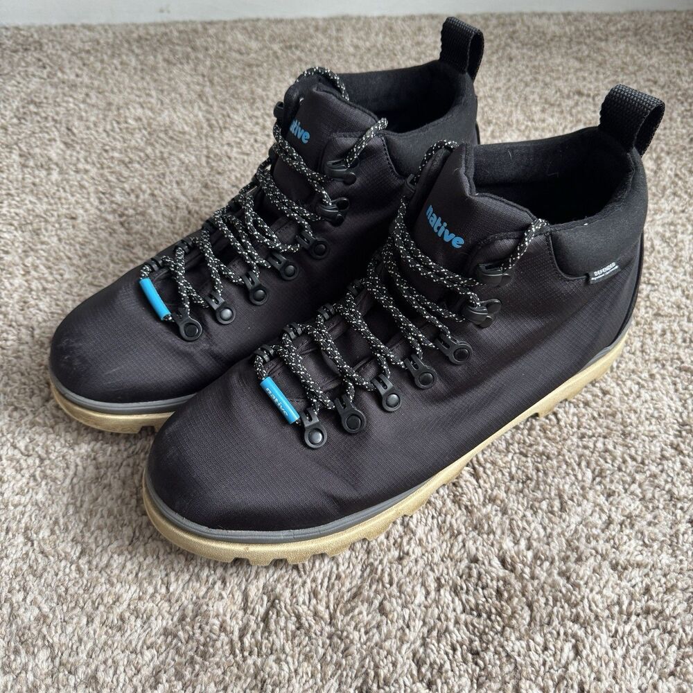 Native Men's Fitzsimmons Treklite Waterproof Lightweight Black Hiking Boot Sz 12